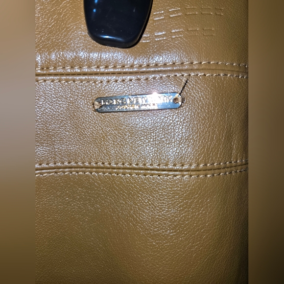 Caramel Vegan Leather Pencil Skirt - Picture 2 of 4